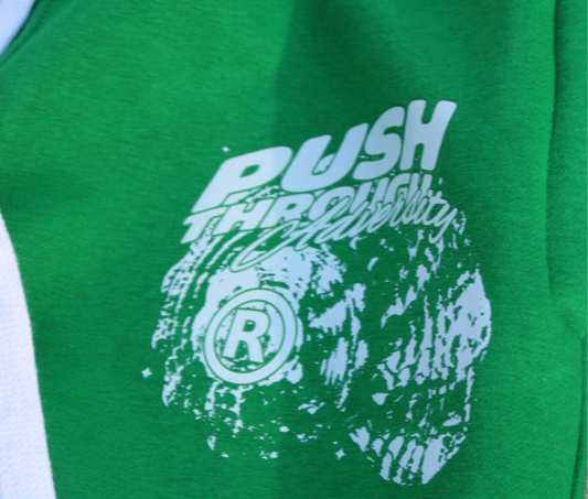 Green Push Through Adversity “Seashell” Flared Sweatpants