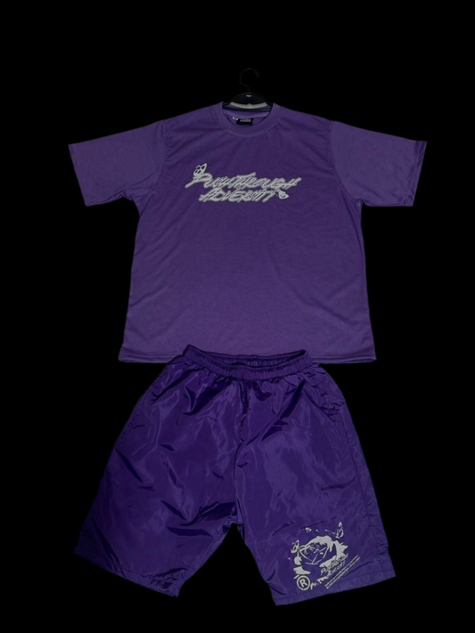 Purple Rose & Butterflies Short Sets