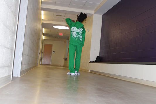 Green Push Through Adversity “Seashell” Hoodie Set