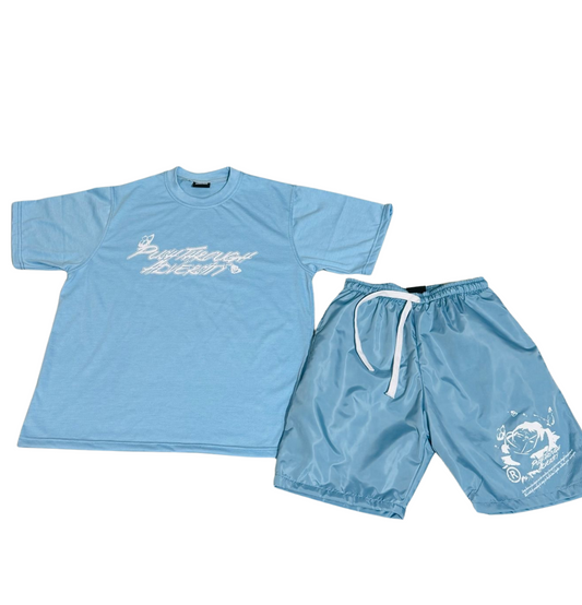 Sky Blue Rose & Butterflies Short Sets
