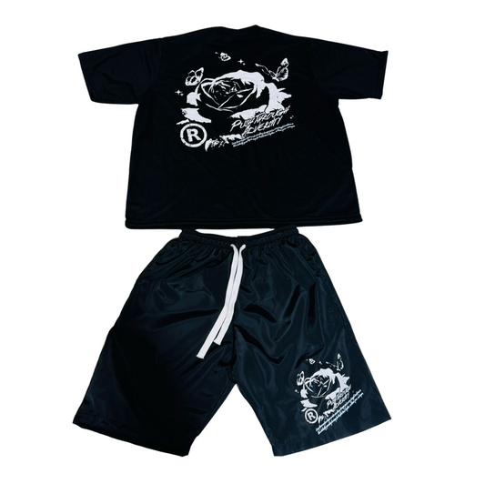 Black Rose & Butterflies Short Sets
